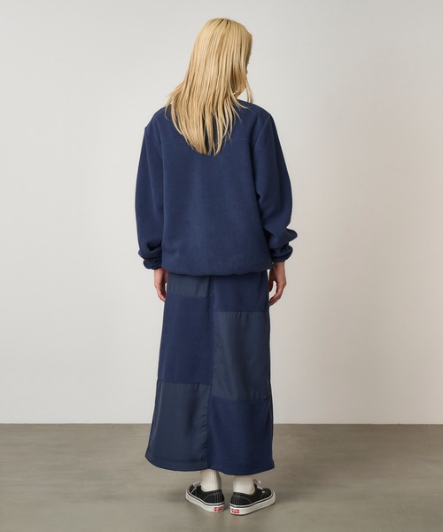 Gramicci(グラミチ)の「THERMAL FLEECE PATCH SKIRT|サーマルフリースパッチスカート(スカート・レディース・ネイビー/ヘザーグレー/ブラック/オリーブ・M/L/S)」の8枚目の写真