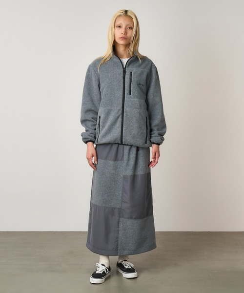 Gramicci(グラミチ)の「THERMAL FLEECE PATCH SKIRT|サーマルフリースパッチスカート(スカート・レディース・ネイビー/ヘザーグレー/ブラック/オリーブ・M/L/S)」の11枚目の写真