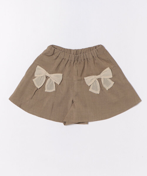 nino（ニノ）の「シフォンリボン付きキュロット（その他パンツ・キッズ・チャコール/ベージュ・100cm/120cm/110cm）」の12枚目の写真