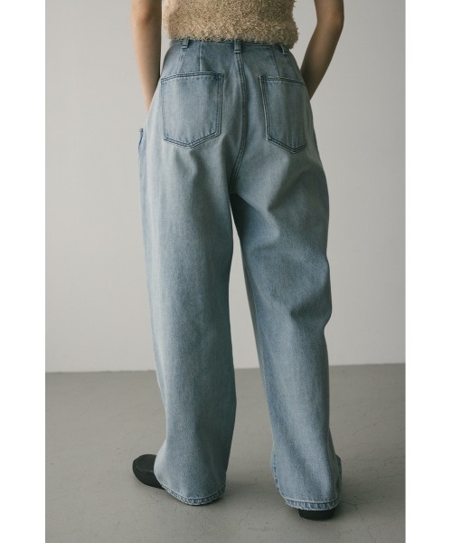 STYLEMIXER（スタイルミキサー）の「タックワイドルーズデニム（デニムパンツ・レディース・ブラック/ライトブルー・X-SMALL/SMALL/MEDIUM）」の16枚目の写真