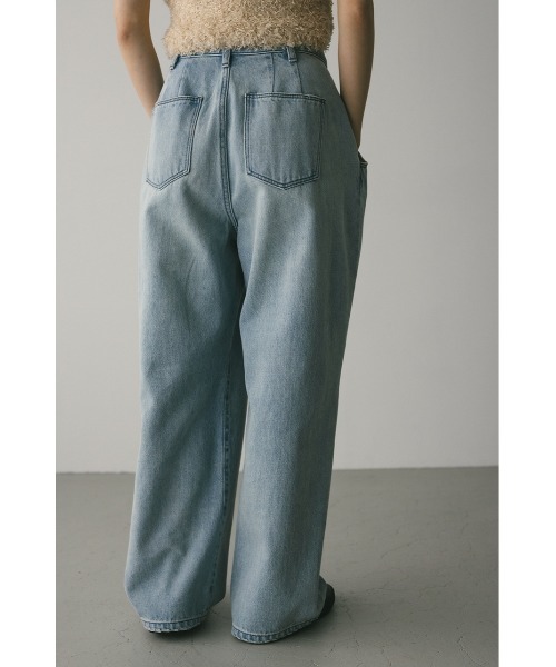 STYLEMIXER（スタイルミキサー）の「タックワイドルーズデニム（デニムパンツ・レディース・ブラック/ライトブルー・X-SMALL/SMALL/MEDIUM）」の17枚目の写真