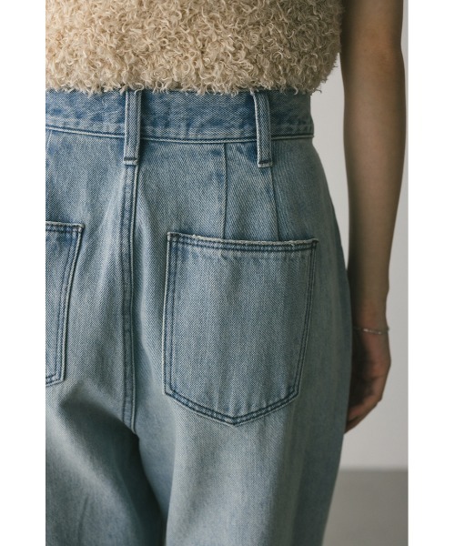 STYLEMIXER（スタイルミキサー）の「タックワイドルーズデニム（デニムパンツ・レディース・ブラック/ライトブルー・X-SMALL/SMALL/MEDIUM）」の18枚目の写真