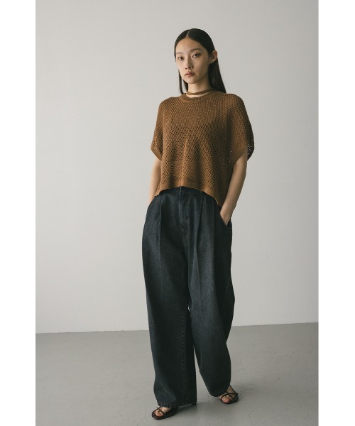タックワイドルーズデニム（デニムパンツ）｜STYLEMIXER（スタイル