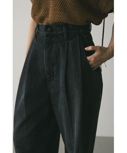 タックワイドルーズデニム（デニムパンツ）｜STYLEMIXER（スタイル