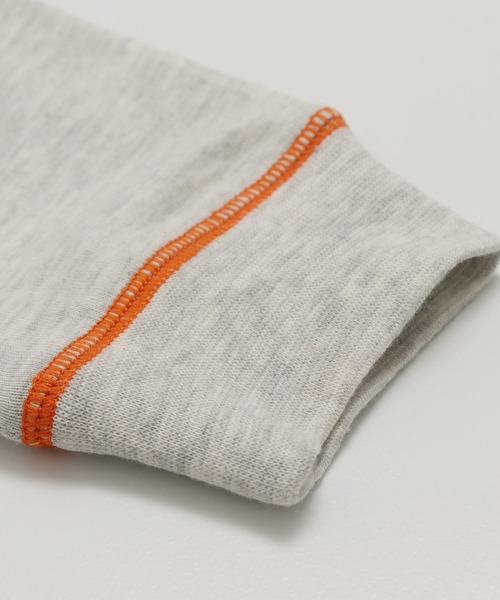 JAM & LINK（ジャムアンドリンク）の「配色ステッチ 長袖Tシャツ（Tシャツ/カットソー・キッズ・ラベンダー/スモークピンク/オートミール/ワインレッド/ネイビー/ブラック/チャコールグレー/ミント/サックスブルー・110cm/100cm/120cm/130cm/140cm/150cm/160cm）」の14枚目の写真