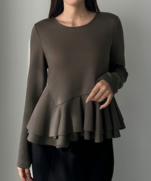 Louere（ルエレ）の「ペプラムデザインカットトップス（Tシャツ/カットソー）」