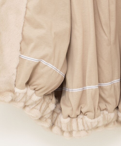 Rie Miller（リエミラー）の「エコファー衿付ベスト（ブルゾン・レディース・ダークブラウン/アイボリー・38）」の6枚目の写真