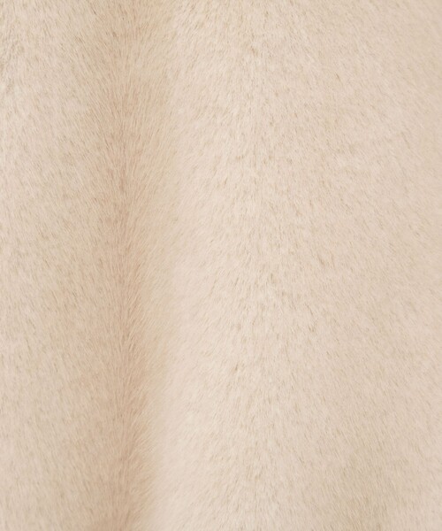 Rie Miller（リエミラー）の「エコファー衿付ベスト（ブルゾン・レディース・ダークブラウン/アイボリー・38）」の8枚目の写真