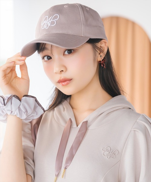 WILLSELECTION（ウィルセレクション）の「WSロゴ刺繍キャップ（キャスケット・レディース・チャコールグレー/ダークブラウン/ピンク/ブラック・FREE）」の5枚目の写真