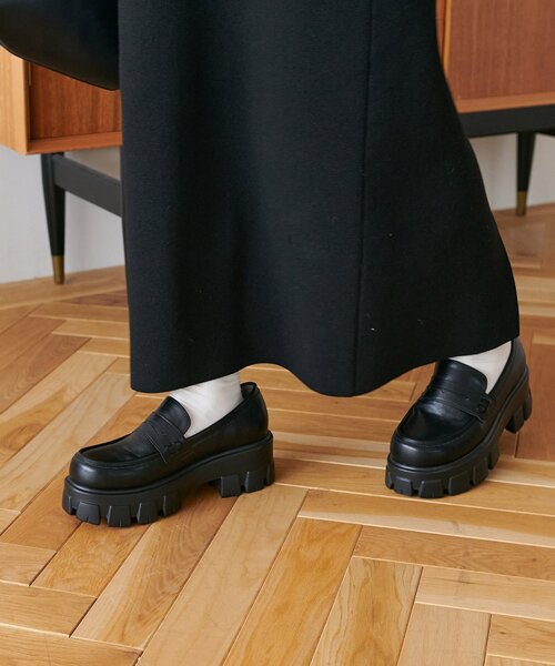 DISCOAT（ディスコート）の「トラックソールローファー（ローファー・レディース・ブラック/ブラウン・MEDIUM/LARGE）」の4枚目の写真