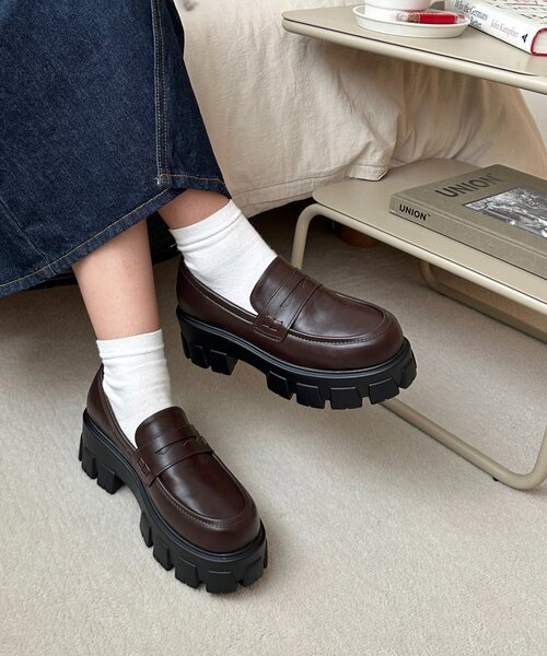 DISCOAT（ディスコート）の「トラックソールローファー（ローファー・レディース・ブラック/ブラウン・MEDIUM/LARGE）」の11枚目の写真