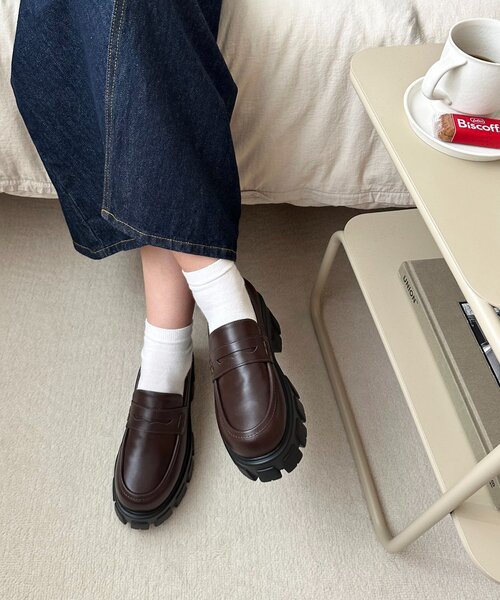 DISCOAT（ディスコート）の「トラックソールローファー（ローファー・レディース・ブラック/ブラウン・MEDIUM/LARGE）」の16枚目の写真