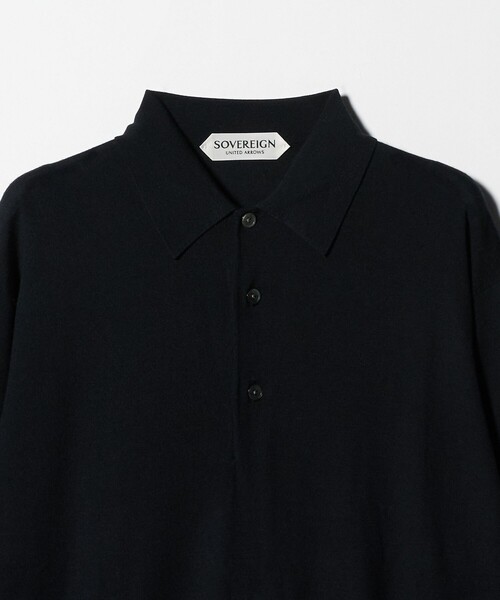 SOVEREIGN（ソブリン）の「＜SOVEREIGN＞ハイゲージ ニットポロシャツ（ニット/セーター・メンズ・ブラック・L/M）」の6枚目の写真
