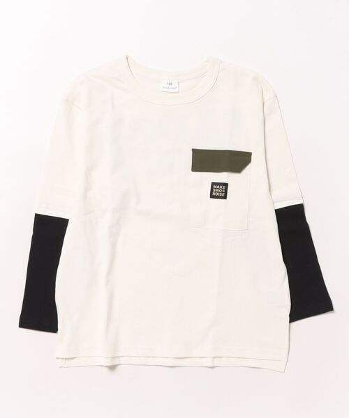 FARM（ファーム）の「ｿﾃﾞｷﾘｶｴﾛﾝT（Tシャツ/カットソー・キッズ・ホワイト/グレー・160cm/150cm/140cm/130cm）」の8枚目の写真