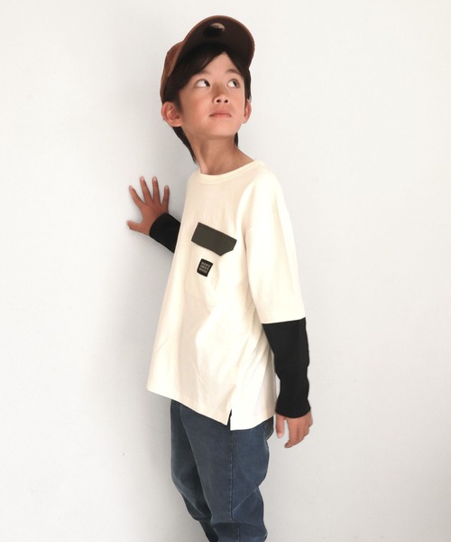 FARM（ファーム）の「ｿﾃﾞｷﾘｶｴﾛﾝT（Tシャツ/カットソー・キッズ・ホワイト/グレー・160cm/150cm/140cm/130cm）」の9枚目の写真