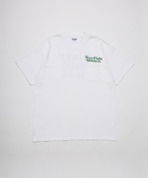 68&brothers(シックスティエイトアンドブラザーズ)の「68&BROTHERS シックスティーエイトアンドブラザーズ / "SixtyEight&Bros" S/S Pocket Tee(Tシャツ/カットソー・メンズ・ホワイト系/ホワイト×グレー/ホワイト×ライム/ホワイト×ブルー・LARGE/X-LARGE/XX-LARGE/MEDIUM)」の17枚目の写真