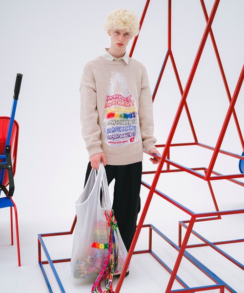 amok（アモク）の「AMOK KNIT（ニット/セーター・メンズ・ブラック/ホワイト・M/S）」の3枚目の写真