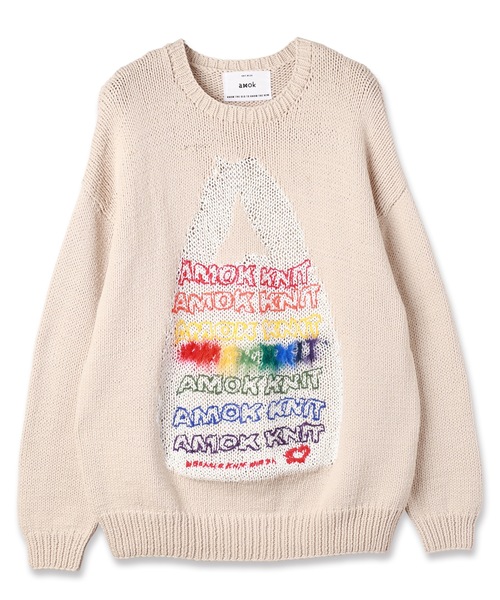 amok（アモク）の「AMOK KNIT（ニット/セーター・メンズ・ブラック/ホワイト・M/S）」の4枚目の写真