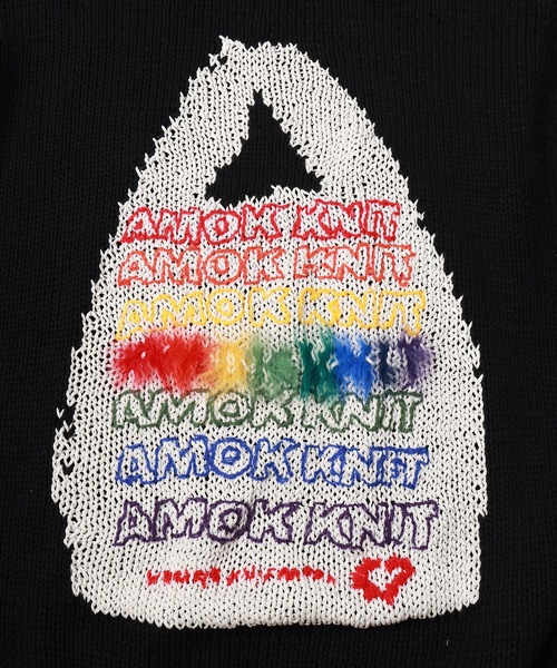 amok（アモク）の「AMOK KNIT（ニット/セーター・メンズ・ブラック/ホワイト・M/S）」の9枚目の写真