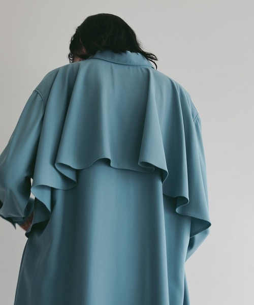 MANOF（マノフ）の「STRING BACK LAYERED SHIRTS（シャツ/ブラウス・レディース・ブラウン/ターコイズブルー/アイボリー・F）」の16枚目の写真