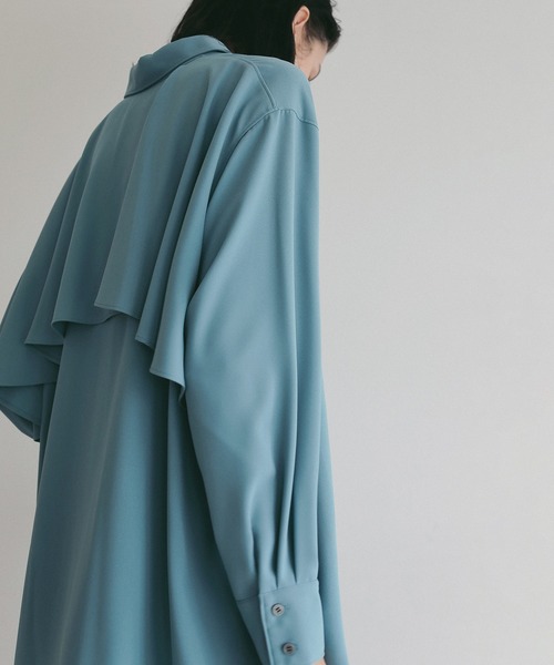 MANOF（マノフ）の「STRING BACK LAYERED SHIRTS（シャツ/ブラウス・レディース・ブラウン/ターコイズブルー/アイボリー・F）」の17枚目の写真