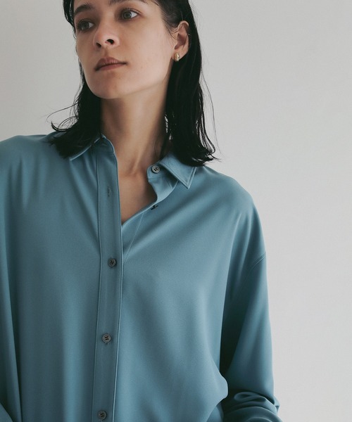 MANOF（マノフ）の「STRING BACK LAYERED SHIRTS（シャツ/ブラウス・レディース・ブラウン/ターコイズブルー/アイボリー・F）」の19枚目の写真