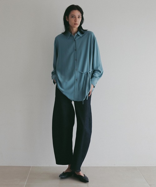 MANOF（マノフ）の「STRING BACK LAYERED SHIRTS（シャツ/ブラウス・レディース・ブラウン/ターコイズブルー/アイボリー・F）」の15枚目の写真