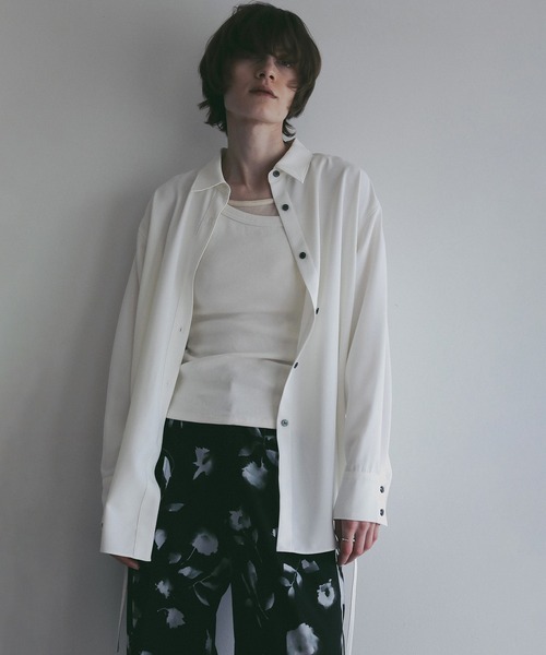 MANOF（マノフ）の「STRING BACK LAYERED SHIRTS（シャツ/ブラウス・レディース・ブラウン/ターコイズブルー/アイボリー・F）」の21枚目の写真