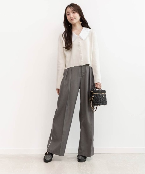 RANDA（ランダ）の「ウエストデザインラインタックパンツ（その他パンツ・レディース・ネイビー/ブラウン/グレー・1/0）」の5枚目の写真