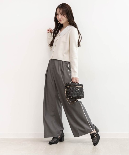 RANDA（ランダ）の「ウエストデザインラインタックパンツ（その他パンツ・レディース・ネイビー/ブラウン/グレー・1/0）」の6枚目の写真