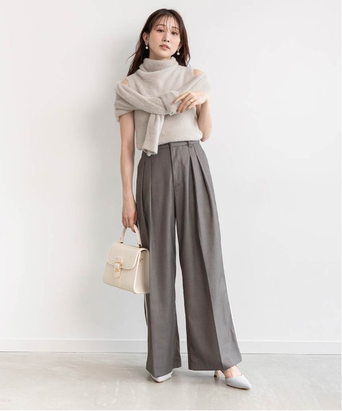 RANDA（ランダ）の「ウエストデザインラインタックパンツ（その他パンツ・レディース・ネイビー/ブラウン/グレー・1/0）」の10枚目の写真