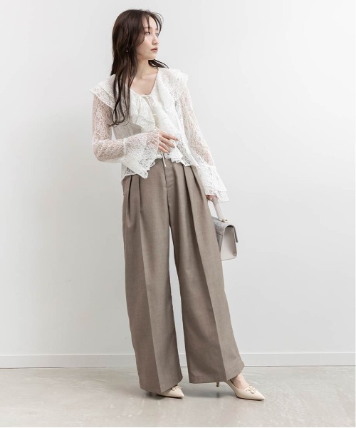 RANDA（ランダ）の「ウエストデザインラインタックパンツ（その他パンツ・レディース・ネイビー/ブラウン/グレー・1/0）」の13枚目の写真