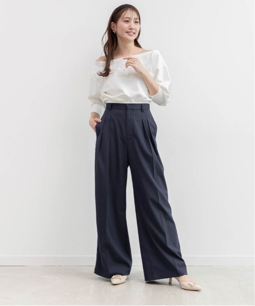 RANDA（ランダ）の「ウエストデザインラインタックパンツ（その他パンツ・レディース・ネイビー/ブラウン/グレー・1/0）」の22枚目の写真