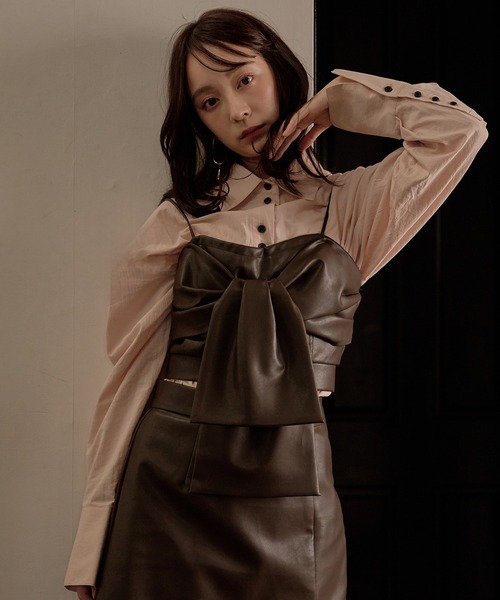 design ribbon bustier / デザインリボンビスチェ（キャミソール