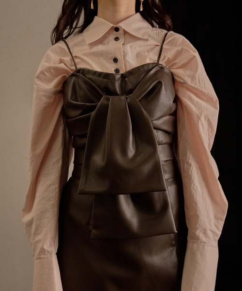 mideal リボンビスチェ design ribbon bustier / デザインリボンビスチェ（キャミソール