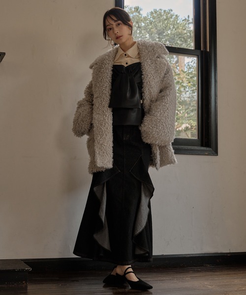 mideal（マイディール）の「design ribbon bustier / デザインリボン