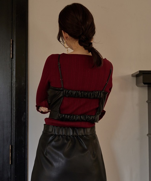 design ribbon bustier / デザインリボンビスチェ（キャミソール