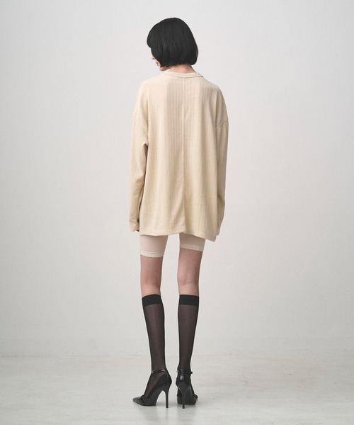 Juha(ユハ)の「JACQUARD HENLEY(Tシャツ/カットソー・メンズ・ブラック/ナチュラル・3/4)」の10枚目の写真