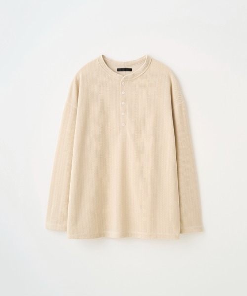 Juha(ユハ)の「JACQUARD HENLEY(Tシャツ/カットソー・メンズ・ブラック/ナチュラル・3/4)」の15枚目の写真