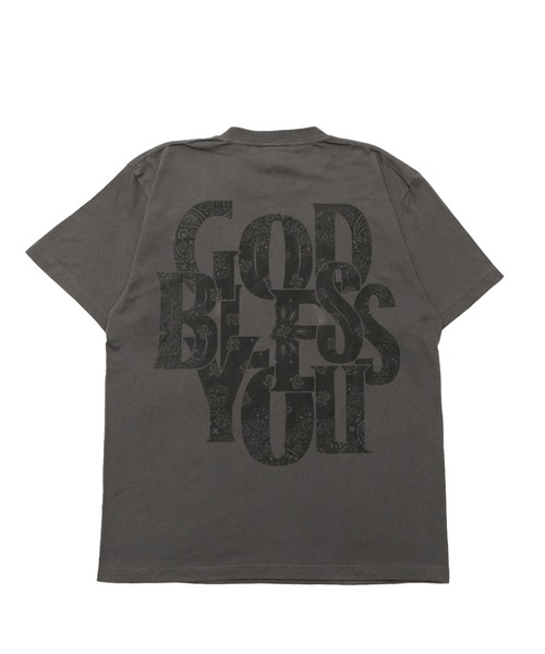 こな　Blees U GOD BLESS YOU PAISLEY LOGO S/S TEE（Tシャツ/カットソー