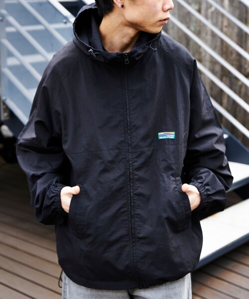 ブラックナイロンジャケット　Sサイズ SILK NYLON ZIP UP BLOUSON | ssstein(シュタイン) / アウター