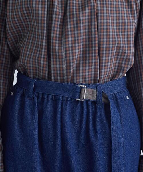 conges payes ADIEU TRISTESSE(コンジェ ペイエ アデュートリステス)の「ベルト付きデニムワイドパンツ(デニムパンツ・レディース・インディゴブルー・38)」の6枚目の写真