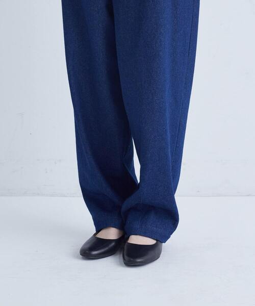 conges payes ADIEU TRISTESSE(コンジェ ペイエ アデュートリステス)の「ベルト付きデニムワイドパンツ(デニムパンツ・レディース・インディゴブルー・38)」の9枚目の写真