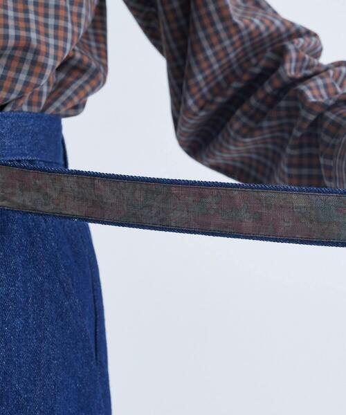 conges payes ADIEU TRISTESSE(コンジェ ペイエ アデュートリステス)の「ベルト付きデニムワイドパンツ(デニムパンツ・レディース・インディゴブルー・38)」の10枚目の写真