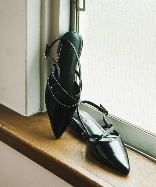 セール】ポインテッドクロスベルトミュール（パンプス）｜SENSE OF