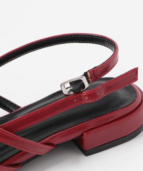 ミズノ　セレクト　天然皮革　クロスベルトパンプス　22cm 新品 セール】ポインテッドクロスベルトミュール（その他シューズ）｜SENSE