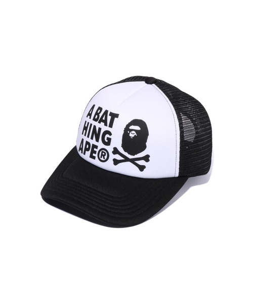 A BATHING APE（アベイシングエイプ）の「APE CROSSBONE MESH CAP（キャップ・メンズ・レッド/ブルー/オリーブ/ブラック・FREE）」の2枚目の写真