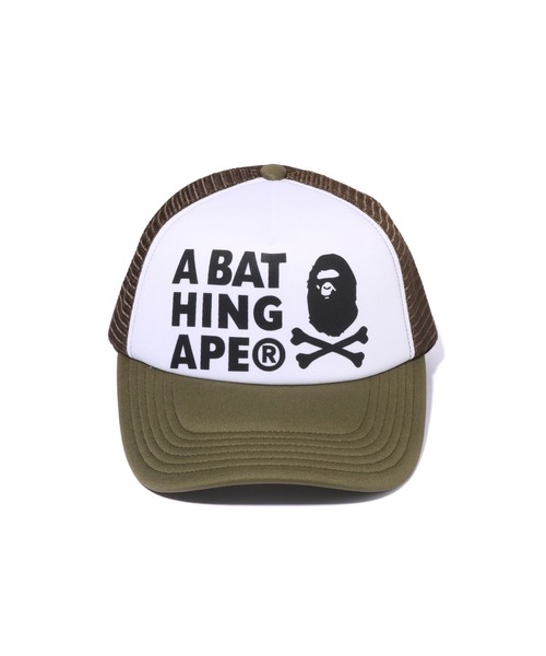 A BATHING APE（アベイシングエイプ）の「APE CROSSBONE MESH CAP（キャップ・メンズ・レッド/ブルー/オリーブ/ブラック・FREE）」の6枚目の写真