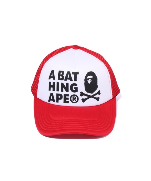 A BATHING APE（アベイシングエイプ）の「APE CROSSBONE MESH CAP（キャップ・メンズ・レッド/ブルー/オリーブ/ブラック・FREE）」の8枚目の写真