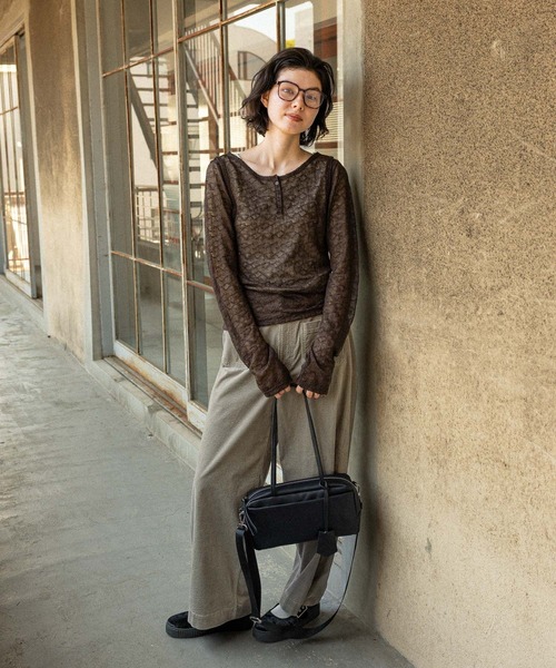 niko and...（ニコアンド）の「コーデュロイポケットワイドパンツ（その他パンツ・レディース・インディゴブルー/スモーク/ライトベージュ/オフホワイト/ダークブラウン・MEDIUM/LARGE）」の12枚目の写真